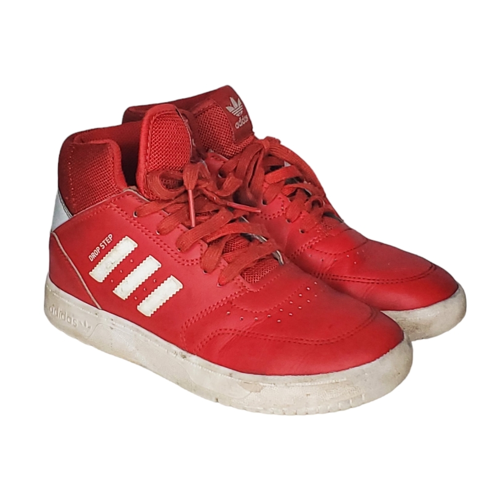 ADIDAS Originals Drop Step Ortholite Red High Top Sneakers Kids Sz 2.5